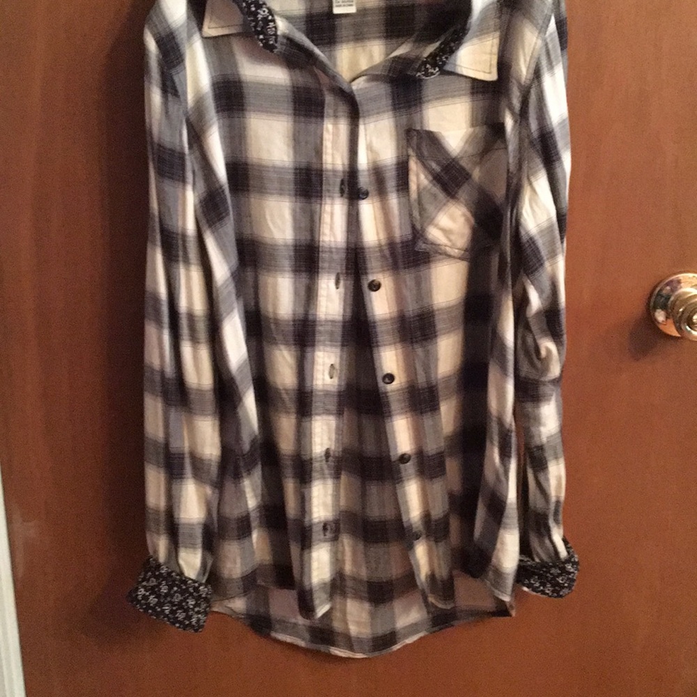 Plaid button down shirt